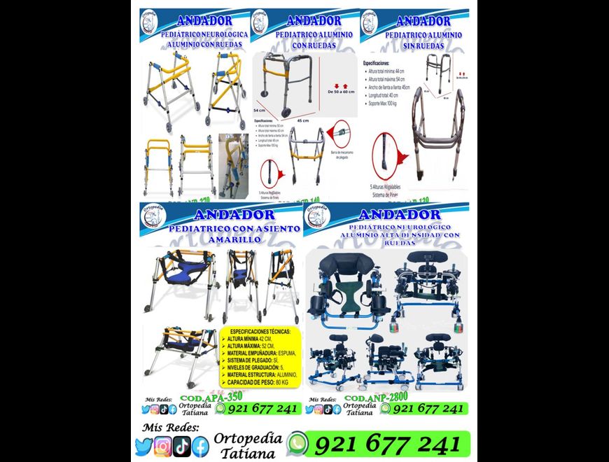 ANDADORES ADULTO Y PEDIATRICO IMPORTADO en Lima (Lima 1) (Distrito)