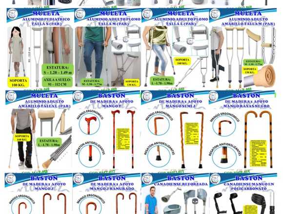 BASTON CANADIENSE, BASTON DE MADERA, MULETAS
