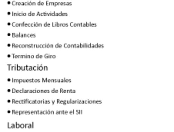 Servicios Contables, Tributarios y Laborales en Santiago (Comuna)