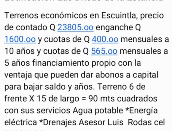 Terrenos económicos en Escuintla en Escuintla (Municipio)