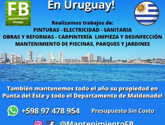 Mantenimiento General para Propiedades en Urugu en Buenos Aires (Localidad)
