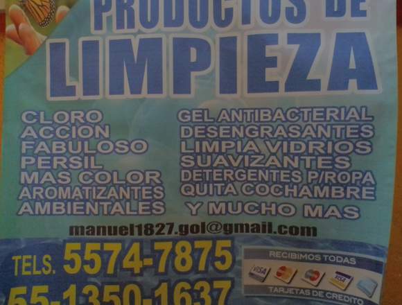 PRODUCTOS DE LIMPIEZA en Azcapotzalco (Municipio)