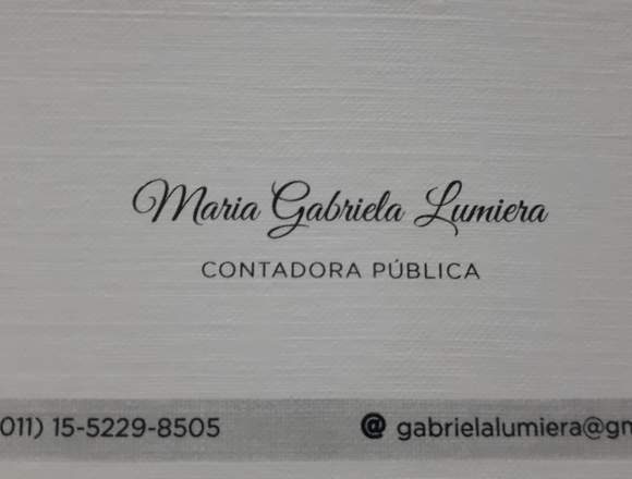 Contadora Pública UBA Monotributo, Ing. Brutos, RI en Lago Buenos Aires (Localidad)