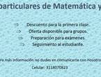 Clases particulares de Matemáticas y Física en Bogotá, D.C. (Municipio)