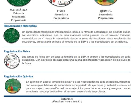 Regularizaciones desde Primaria hasta Preparatoria en Arteaga (Municipio)