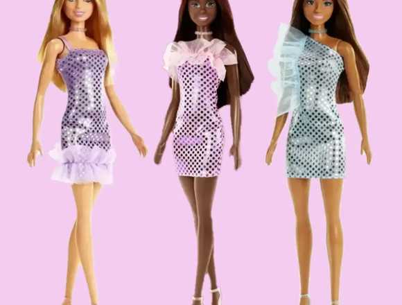 Pack 3 Barbies Glamour Glitz Vestido Fiesta 30Cm en Sevilla (Municipio)