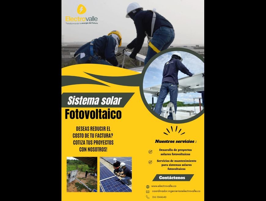 Diseño e instalacion de proyectos solares en Santiago de Cali (Municipio)