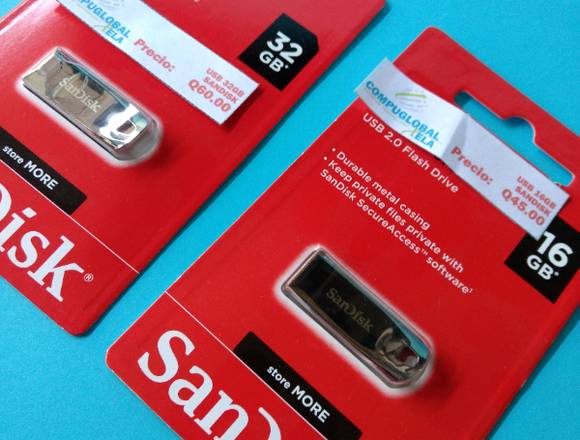 USB de 16 GB marca SANDISK por unidad o por mayor en Quetzaltenango (Municipio)