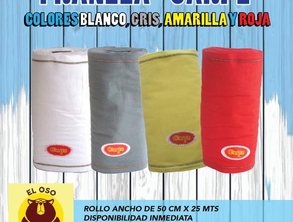 FRANELA CARPE 50 CM X 25 MTS en Azcapotzalco (Municipio)