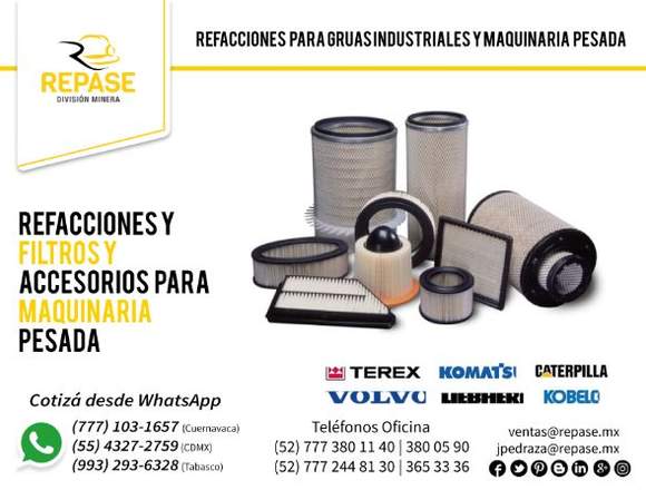 REFACCIONES Y FILTROS PARA MAQUIANARIA PESADA