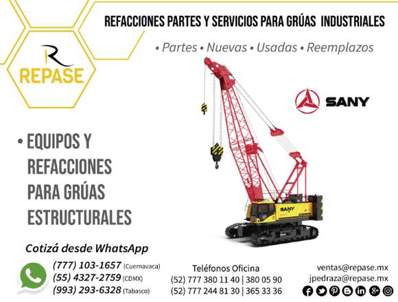 REFACCIONES PARA GRÚAS ESTRUCTURALES en Mérida (Municipio)