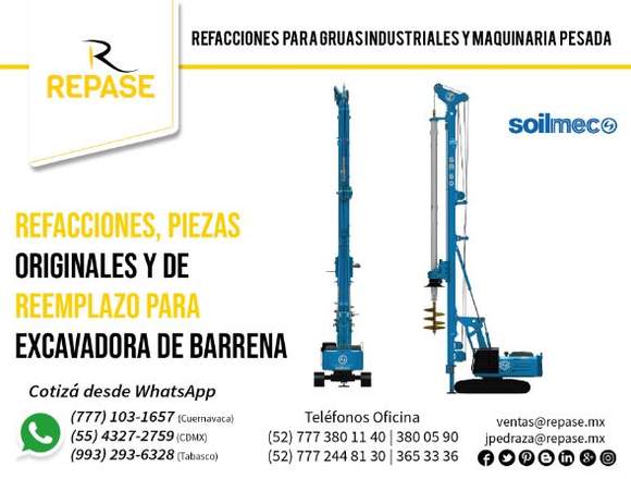 REFACCIONES Y PARTES PARA EXCAVADORAS BARRENAS en Mérida (Municipio)