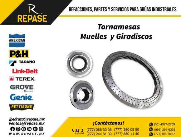 Tornamesas nuevas para maquinaria pesada en Tabasco (Municipio)