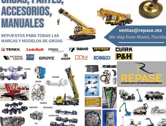 Gruas, partes, accesorios, manuales. en Morelos (Municipio)