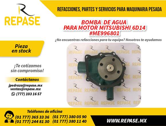 Bomba de agua para motor mitsubishi 6D154