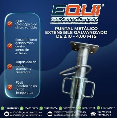 Puntal Metálico o Pie Derecho _ CDMX