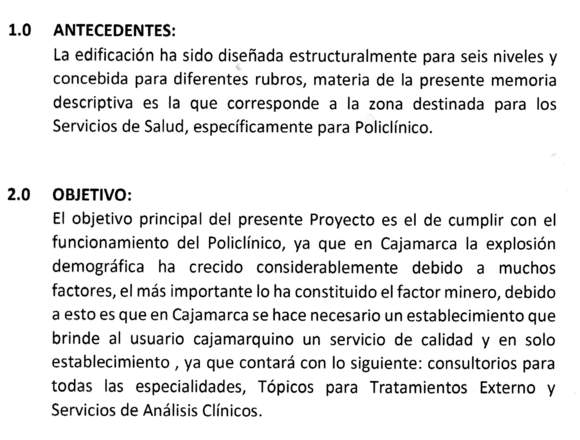 Alquilo Edificio para Policlinico en Cajamarca (Distrito)