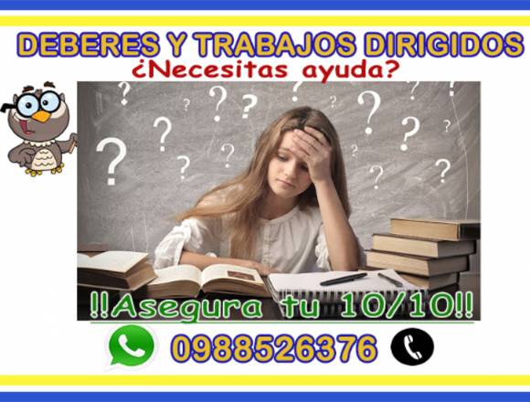 Se hacen deberes de física,matemática,química en Quito (Cantón)