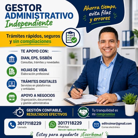 Gestor Administrativo Cartagena - Trámites DIAN, RUT, Hojas de Vida y en Cartagena (Municipio)