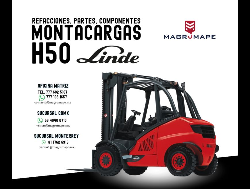 REFACCIONES MONTACARGAS H50 LINDE