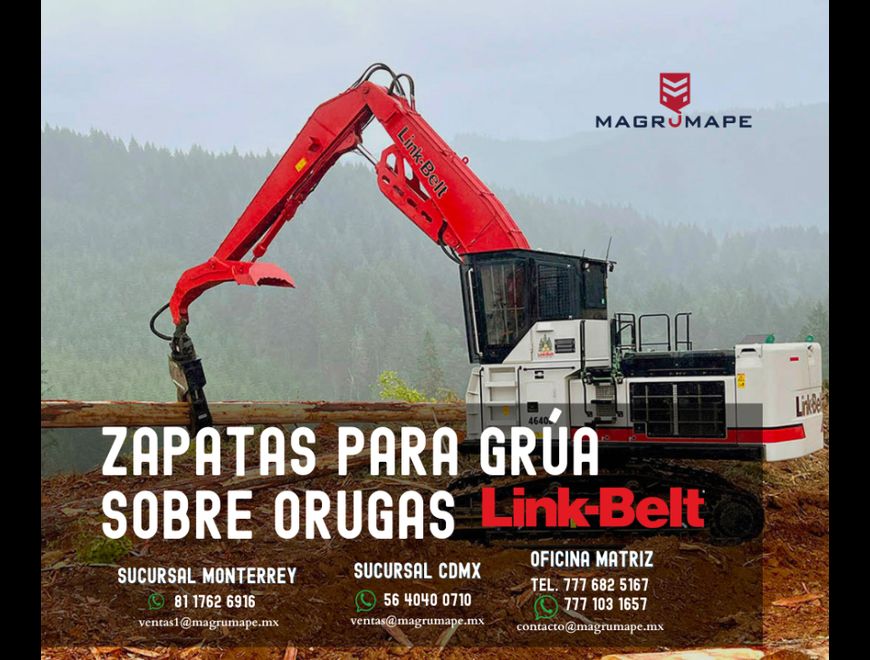 ZAPATAS PARA GRÚAS SOBRE ORUGAS LINK BELT
