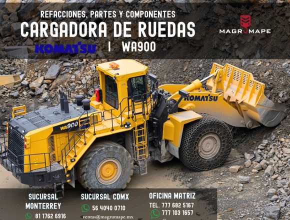 REFACCIONES PARA CARGADORA DE RUEDAS KOMATSU WA900 en Monterrey (Municipio)