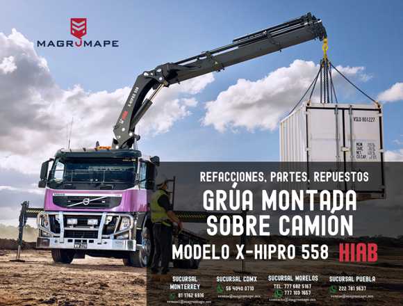 GRÚA MONTADA SOBRE CAMIÓN -HIPRO 558 HIAB en Monterrey (Municipio)