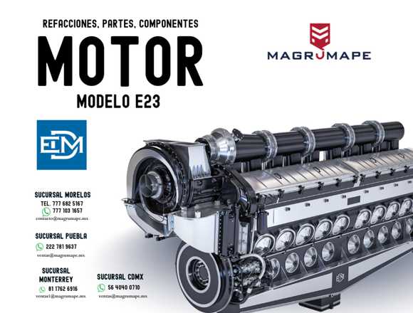 REFACCIONES PARA MOTOR ELECTRO MOTIVE DIESEL E23 en Monterrey (Municipio)