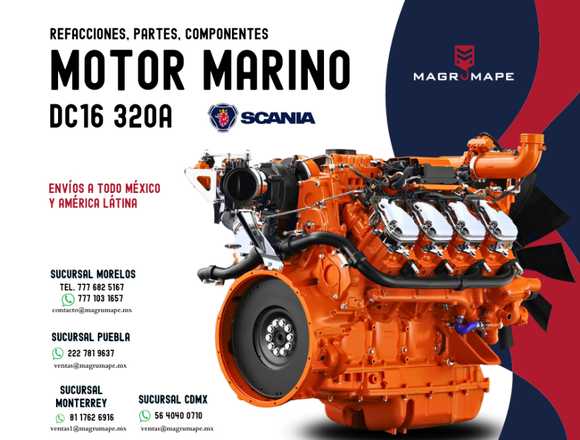 REFACCIONES PARA MOTOR DC16 320A SCANIA en Monterrey (Municipio)