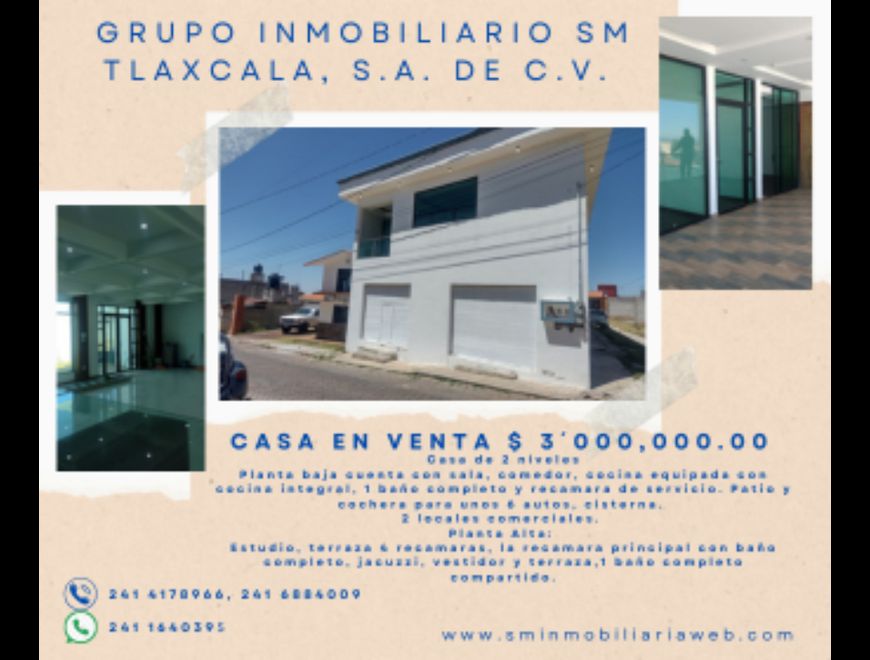 Amplia casa en venta en Tlaxco