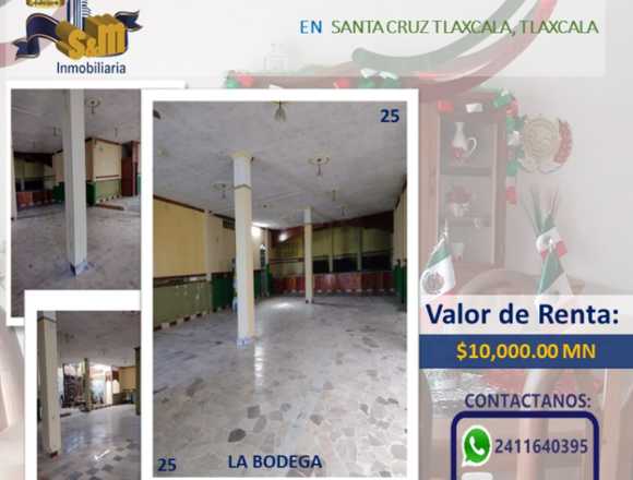 Bodega en Santa cruz Tlaxcala en Renta en Apizaco (Municipio)