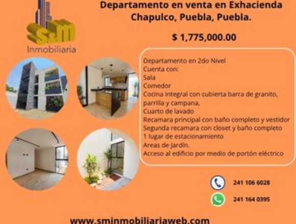 S&M VENDE 2 DEPARTAMENTOS EN EX HACIENDA CHAPULCO en Puebla (Municipio)