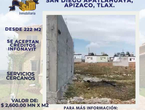 Se venden terrenos en Loma Verde, Apizaco, Tlax.
