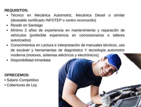Mecánico automotriz para santiago en Santiago (Municipio)