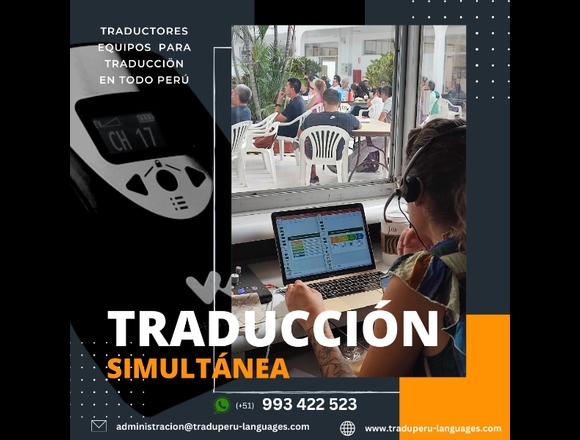 TRADUCTOR INGLES,EQUIPOS INTERPRETACIÓN LIMA,PERÚ