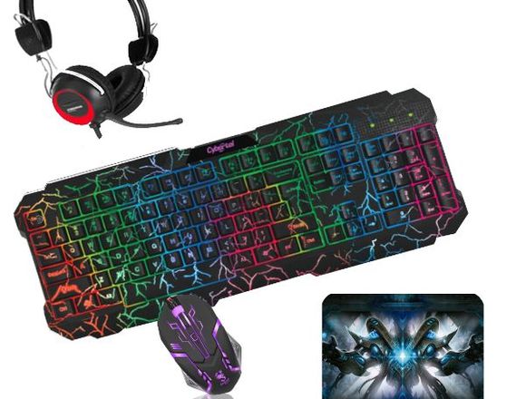 Kit Gamer N°03/Teclado-Mouse-Audifono Y Pad Mouse en San Borja (Lima 41) (Distrito)