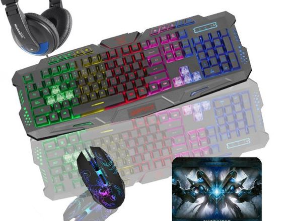 Kit Gamer N°04/Teclado-Mouse-Audifono Y Pad Mouse en San Borja (Lima 41) (Distrito)
