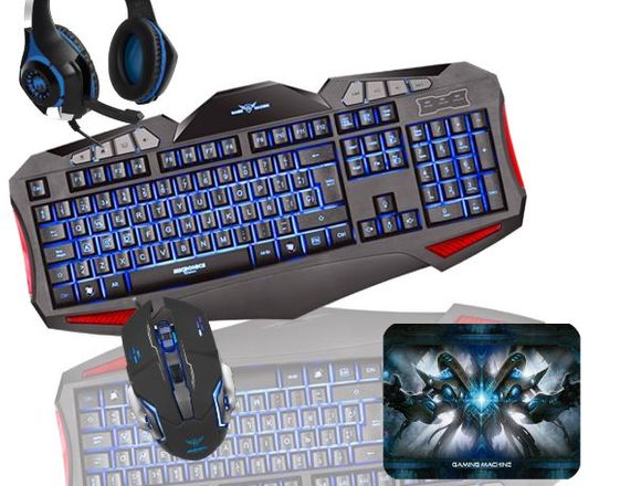 Kit Gamer N°07/Teclado-Mouse-Audifono Y Pad Mouse en San Borja (Lima 41) (Distrito)