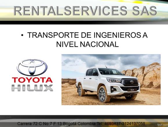 Alquiler De Camionetas 4x4 Sin Conductor