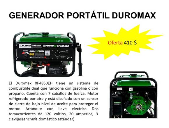 Generador Eléctrico Portátil Duromax XP4850EH en Libertador (Municipio)