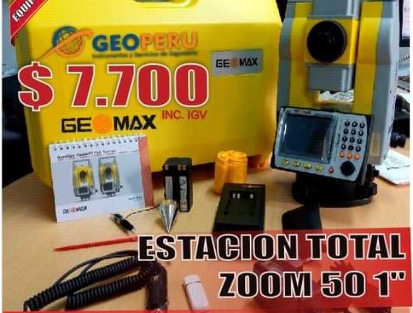 ESTACIÓN TOTAL GEOMAX MODELO ZOOM 50 PRECISIÓN 1" en Cusco (Distrito)