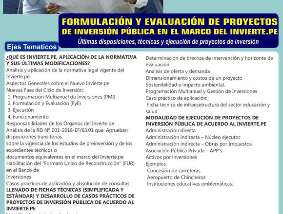 FORMULACIÓN Y EVALUACIÓN DE PROYECTOS en Jesús María (Lima 11) (Distrito)