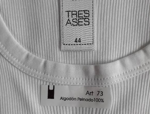 CAMISETA MORLEY ALGODON PEINADO 100%, 3 ASES, T 44 en Buenos Aires (Localidad)