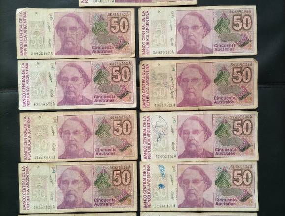 BILLETES AUSTRALES EN DIFERENTES ESTADOS 150 A 200