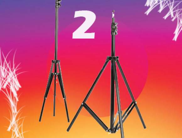 2 Pedestales Trípodes Luces Estudio Fotográfico