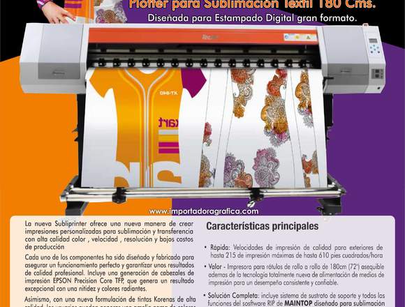 AA Plotter de sublimacion subliprinter en Bogotá, D.C. (Municipio)