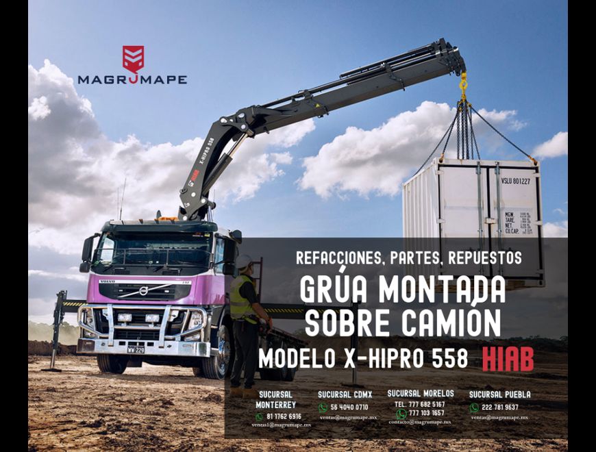 REFACCIONES PARA GRÚA MONTADA SOBRE CAMIÓN HIAB