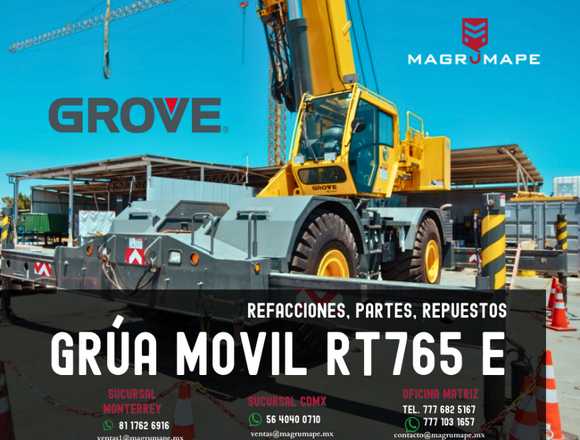 PARTES PARA GRÚA MOVIL RT765 E en Veracruz (Municipio)
