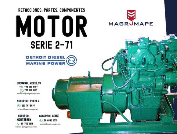 PARTES PARA MOTOR DETROIT DIESEL MARINE Serie 2-71 en Veracruz (Municipio)