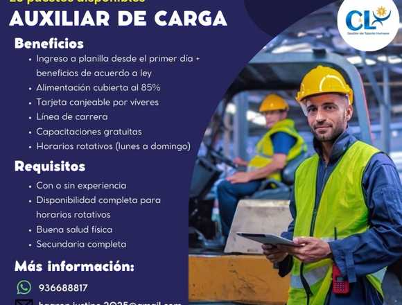 AUXILIAR DE CARGA - AUXILIAR DE RAMPA en Callao (Callao 1) (Distrito)